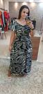 Vestido Longo com Lastex