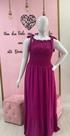 Vestido longo com lastex no busco fúcsia tamanho58