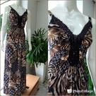 Vestido longo de alcinha, busto drapeado com lantejoula - Mgr Boutique