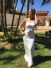 Vestido longo de festa branco veste 38/40