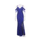 Vestido Longo De Festa Com Decote V, Sem Mangas, Costas Abertas, Com Miçangas E Lantejoulas, Estilo Vestido Longo De Festa Com Decote V, Sem Mangas, Costas Abertas, Com Miçangas E Lantejoulas, Estilo
