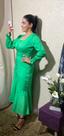 Vestido longo de Manga Comprida Tamanho M - Verde Vestido longo de Manga Comprida Tamanho M - Verde