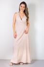 Vestido longo de viscose slub transpassado 71116