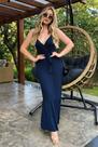 Vestido longo decote transpassado