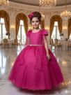 Vestido Longo Diamante Pink da Banana Club para Meninas