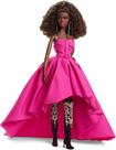 Vestido longo Doll Barbie Fuchsia em tafetá, brinquedo adulto HBX96 Vestido longo Doll Barbie Fuchsia em tafetá, brinquedo adulto HBX96