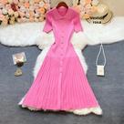Vestido Longo Elegante De Tricô Com Patchwork Para Mulheres YuooMuoo, Vestido Camiseta De Moda Para Vestido Longo Elegante De Tricô Com Patchwork Para Mulheres YuooMuoo, Vestido Camiseta De Moda Para
