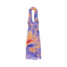 Vestido Longo Elegante Estampado Roxo Para Mulheres, Vestido De Festa Feminino