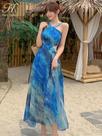 Vestido Longo Elegante Vintage Em Chiffon Boêmio Para Mulheres, Estampas Sexy De Verão, Roupas