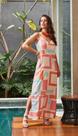 Vestido Longo em Crepe, Estampa Exclusiva Tamanho 44