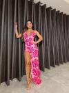 Vestido Longo Envelope Fenda Alcinha