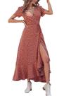 Vestido Longo Envelope PRETTYGARDEN de Verão com Decote V Floral M