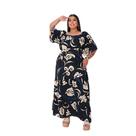 Vestido Longo Estampado C/manga 3/4 6 Geração G1 G2 G3 G4