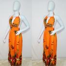 Vestido Longo Estampado Com Bojo