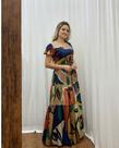 Vestido longo estampado