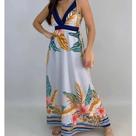 Vestido longo estampado
