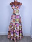 Vestido Longo Estamparia Far moda alta tendência estampa