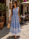 Vestido Longo Feminino Boho Chic Bordado Premium Elegante Exclusivo Cor:MOD2Tamanho:M Vestido Longo Feminino Boho Chic Bordado Premium Elegante Exclusivo Cor:MOD2Tamanho:M