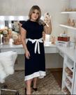Vestido Longo Feminino Com Faixa Na Cintura Moda Cristã