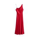 Vestido Longo Feminino De Verão Sexy E Elegante Em Cetim De Seda Plissado Assimétrico Sem Mangas Com