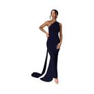 Vestido Longo Feminino Elegante E Sexy De Um Ombro Só, Sem Costas, Franzido E Justo - Dulzura - Vestido Longo Feminino Elegante E Sexy De Um Ombro Só, Sem Costas, Franzido E Justo - Dulzura -