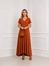 Vestido Longo Feminino gola V com Bolso lateral e fendas tecido Viscolycra Premium Vestido Longo Feminino gola V com Bolso lateral e fendas tecido Viscolycra Premium