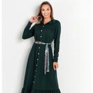 Vestido longo feminino moda outono inverno