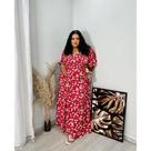 Vestido Longo Feminino Plus Size Ciganinha Ombro a Ombro Estampado com Lastex Veste do 48 ao 54