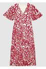 Vestido Longo Feminino Plus Size Estampado Decote V em Tule Stretch - MALWEE