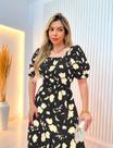 Vestido Longo Feminino Princesa Estampado Manga Bufante Vl046