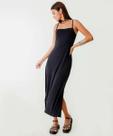Vestido Longo Feminino Suplex Alças Finas Marisa Preto-78066