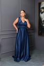 Vestido longo festa azul marinho