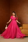 Vestido Longo Festa Decote V Fenda Madrinha -
