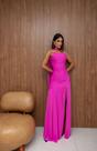 Vestido Longo Festa Elegante sem alça Fenda Madrinha -
