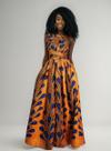 Vestido Longo Festa Moda Afro Fenda Lateral Alça Versátil