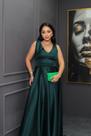 Vestido longo festa verde esmeralda
