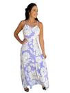 Vestido longo floral tipo viscolinho