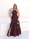 Vestido longo frente unica com fenda cod:2049 Vestido longo frente unica com fenda cod:2049