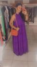 Vestido longo frente única eni