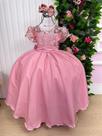 Vestido Longo Giovanella Mariza Rosa para Crianças