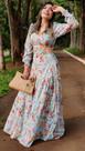 Vestido Longo Glécia Estampado Leve Store