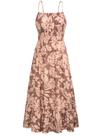 Vestido longo GRACE KARIN sem mangas Summer Coffee Floral S