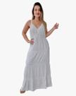 Vestido Longo Indiano Alça Branco Bordado c/ Forro Cod.03 Vestido Longo Indiano Alça Branco Bordado c/ Forro Cod.03