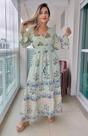 Vestido Longo Indiano Chiffon Lurex Luxo C/ Forro Cod 06