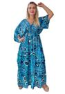 Vestido Longo Indiano Estampado Toque De Seda-cod.ldr-120