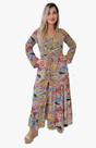 Vestido Longo Indiano Estampado Toque de Seda-Cod.LDR-1642
