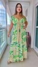 Vestido Longo Indiano Estampado Toque de Seda-Cod.LDR-17594