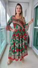 Vestido Longo Indiano Estampado Toque de Seda-Cod.LDR-17596