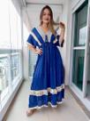 Vestido Longo Indiano Linha Luxo Boho Chic c/ Forro-cod.44