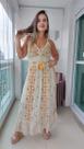 Vestido Longo Indiano Linha Luxo Premium Boho Chic c/ Forro-cod.140